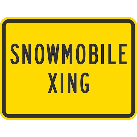Lyle Snowmobile Xing, 24x18, Non-Reflective, Yellow G-12195-NA_24x18