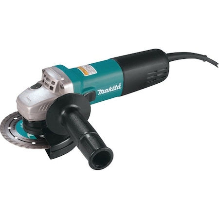 Makita Angle Grinder, Corded, 4-1/2 in, Compact, 7.5A, 11,000 RPM, Labyrinth Dust Protection 9557NB