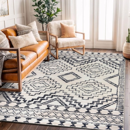 World Rug Gallery Transitional Bohemian Area Rug 5 ft x 7 ft Cream WR95CREAM5X7