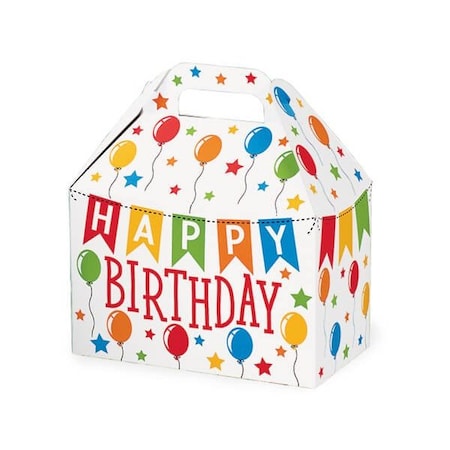 Nashville Wraps Birthday Banner Gable Box, 8.5x4.75x5.5, 6PK BDBGB
