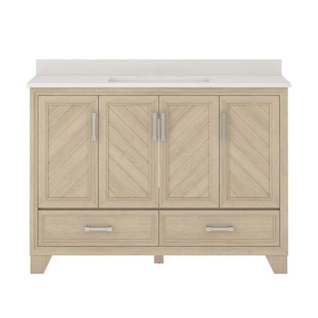 Craft And Main Vanity, w/Engineered Sto, 48in, Natural Oak AWNVT4819D