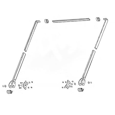 Mytee Products Tarp Arm Kit for 4-Spring Electric Dump Truck Flip Tarp System Up To 24ft Bed TS-4SM-ARMS