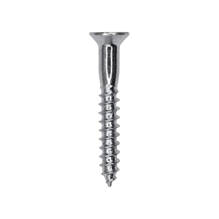 Auveco 8 x 1 1/4in Phillips Flat Head Wood Screw Zinc, 100PK 9566