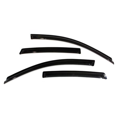 Ventshade Rainguards, Aerodynamic Design, Tape-On, Smoke, Acrylic, Set Of 4 94485
