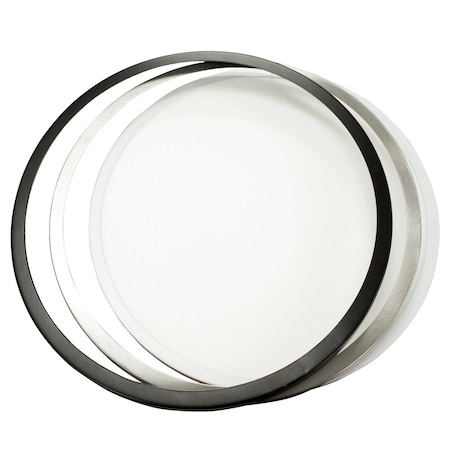 Gt-Lite 15" Round 2300 Lumen LED Flat Panel, Wht/Blk/Nickel Flush Mount, 5 CCT Dimmable, CRI 80, E26 Adapter GT-F15RWBN-6PK