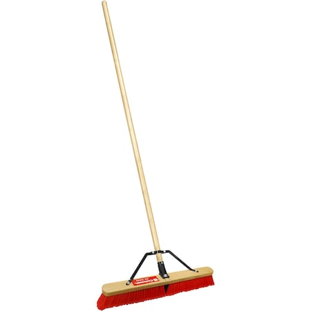 Corona Tools 24 in. Push Broom, 2-Bristle Design, Bamboo Handle BM 41002
