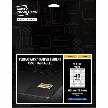 Avery PermaTrack Tamper-Evident Asset T, PK320 60528