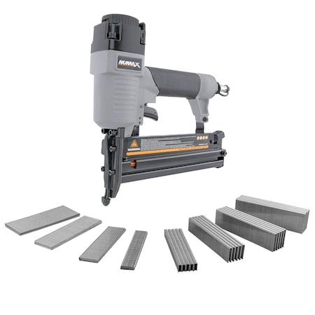 Numax Pneumatic 2-in-1 18G Brad Nailer and Stapler with Fasteners, 4000-Count S2118GWN
