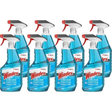 Sc Johnson Professional Windex Glass Cleaner, 32 oz, Bottle w/Trigger, Blue, Floral, Liquid-RTU 322338