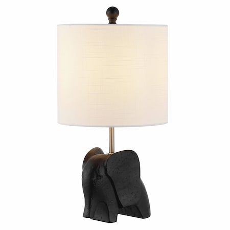 Jonathan Y Koda 17.5" Eclectic Southwestern Resin/Iron Elephant LED Kids' Table Lamp, Black JYL1143A