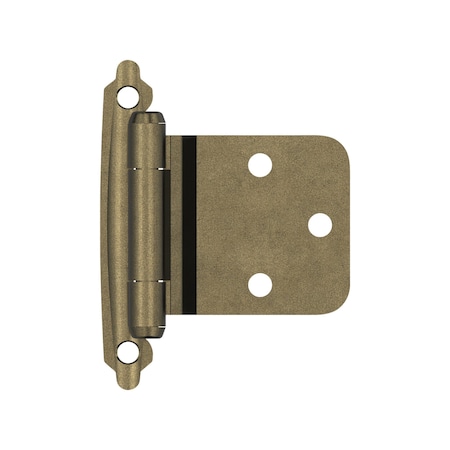 Amerock Variable Overlay Self-Closing, Face Mount Burnished Brass Hinge - 1 Pair BPR7630BB