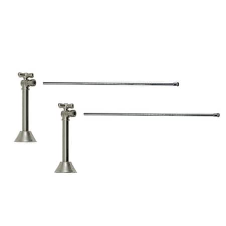 Mountain Plumbing Lavatory Kit - Brass Cross Handle 1/4 Turn Valve (MT629) in PVD Brushed Bronze MT6123X-NL/PVDBB