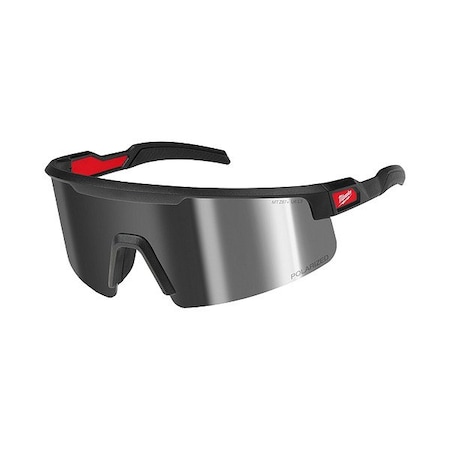 Milwaukee Tool Safety Glasses, Black, Nylon, Silver 48-73-2503