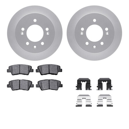 Dynamic Friction Co DFC GEOSPEC Coated Rotors with 5000 Brake Pads - Ceramic and Hardware 4512-03133
