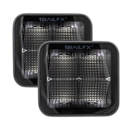 Trailfx LED Driving-Fog Light, 4 Clear High Intensity LED 10 Watt Bulbs 2X2BKF2