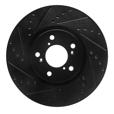 Dynamic Friction Co DFC Brake Rotor - Drilled and Slotted - Black 633-59053L