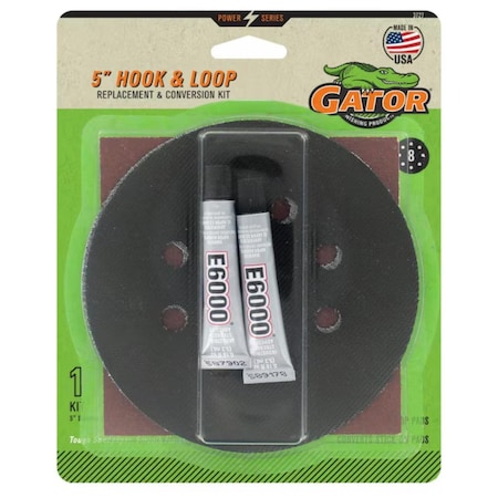 Gator Finishing 5 in. Hook and Loop Sanding Pad Replacement and Conversion Kit, 8-Hole 3727