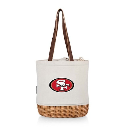 Picnic Time Family Of Brands NFL San Francisco 49ers - Pico Willow and Canvas Lunch Basket 200-00-187-274-2
