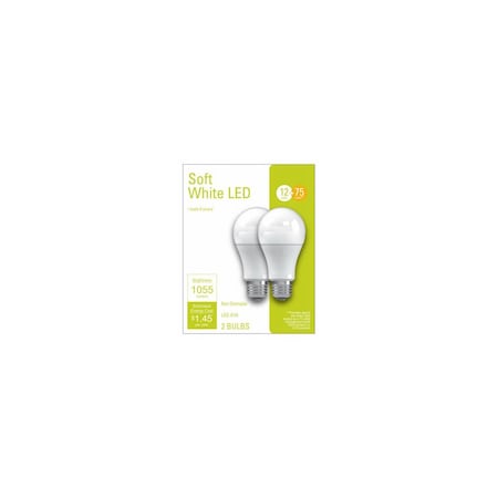 Current LED Light Bulbs, A21, Soft White, 1055 Lumens, 12-Watts Pair 32590