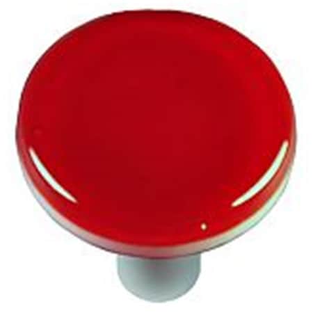 Towels Usa Red Round Glass Cabinet Knob - Aluminum Post TO2521965