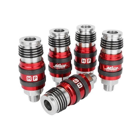 Milton Safety Coupler Set, 3/8" Sz, PK5 1759