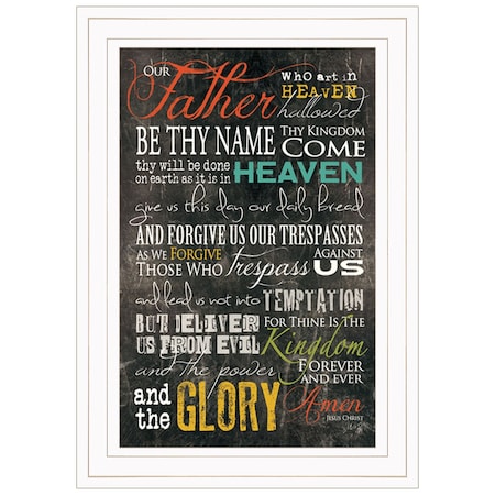 Homeroots The Lords Prayer 2 White Framed Print Wall Art 406536