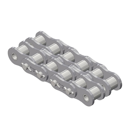 Senqcia Hi-Max Cottered Standard Roller chain, 10 ft OAL, 1 P, 5/8 Dia x 5/8 in W Roller 80-2HMCB