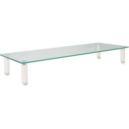 Kantek GLASS MONITOR RISER.ELEGANT MINIMALIST DESIGN.PLACE MONITOR AT A COMFORTABLE HEI MS370