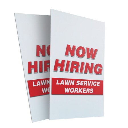 Signmission Lawn Service Workers, Plastic Signs Only 24 Inch x 36 Inch, Corrugated Plastic, 2PK CSB-2436-2PACK-LAWN SERVICE WORKERS
