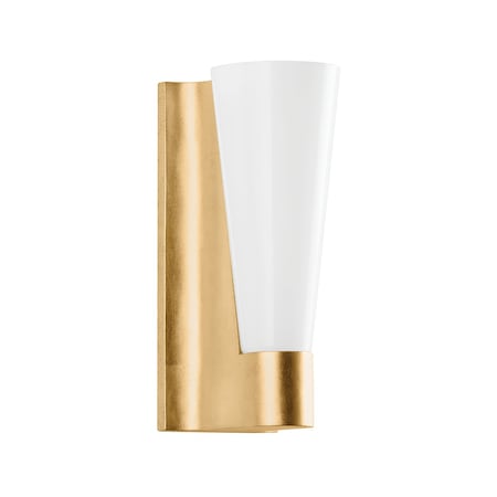 Troy Lighting Abner 1 Light Wall Sconce 5 In. Vintage Gold Leaf B9913-VGL