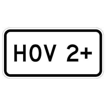 Sign Solutions Usa Traffic Sign, 24 in Width, Aluminum Sign, Horizontal Rectangle DUS12HWT2412R3-5cP