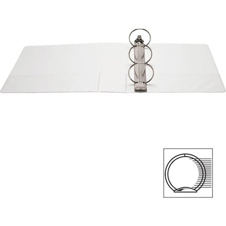 Business Source Ring Binder, White, Clear Sleeve BSN09959