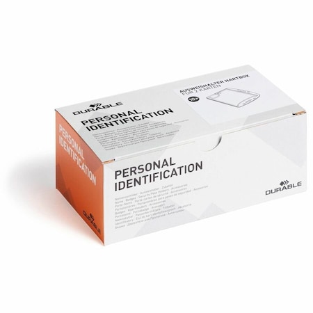 Durable Office Products ID Badge Holder, Dual, Shell Style, PK10 892419