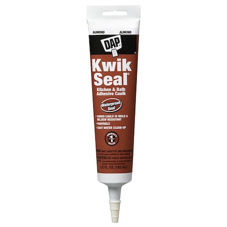 Kwik Seal 5.5 Oz, Tube, Almond, Acrylic Latex Base 18013