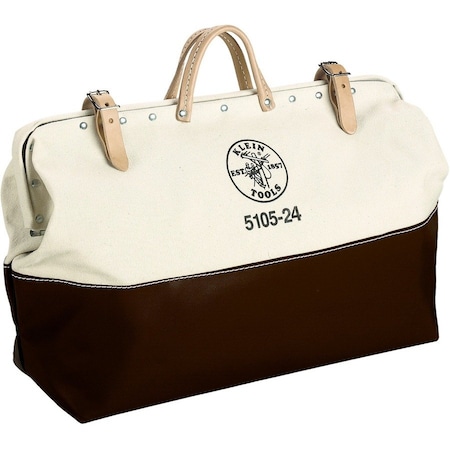Klein Tools Tool Bag, Brown, Canvas, 1 Pockets 5105-24