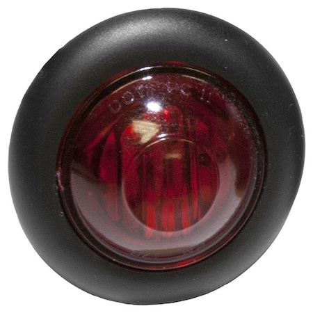 Pm Company Marker Light, 9/16 V, LED Lamp, Red Lens, Grommet V181R-BT2