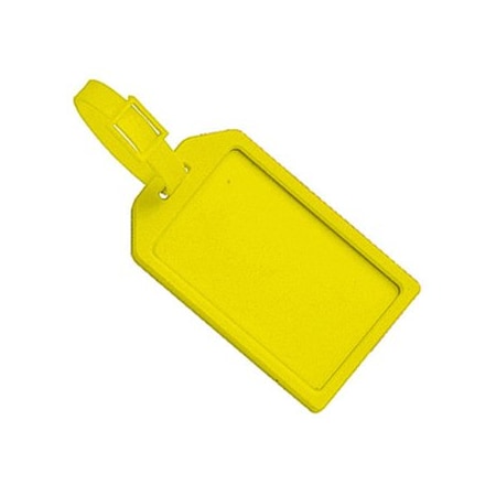 Brady Colored Molded Rigid Luggage Tag Holder - 4.25" x 2.52" - Plastic - Yellow 1840-6209