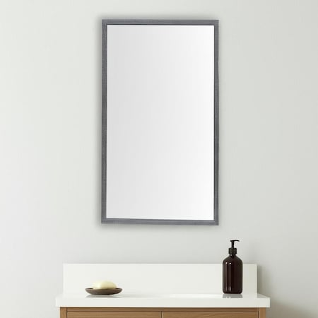 Homeroots 42" Gray Bathroom Vanity Mirror 607221