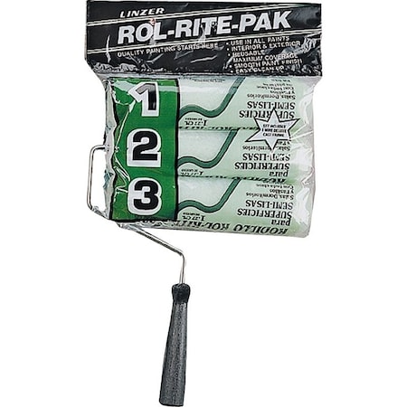 Linzer Roller and Frame Set, 3/8 in Nap, 9-1/2 in L Roller 9383