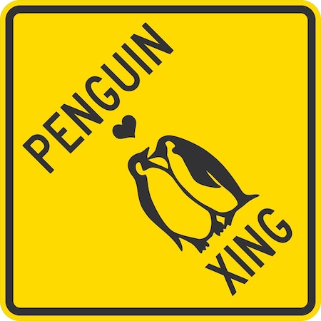 Lyle Penguin Xing, 30x30, High Intensity Prismatic, Yellow G-15309-HI_30x30