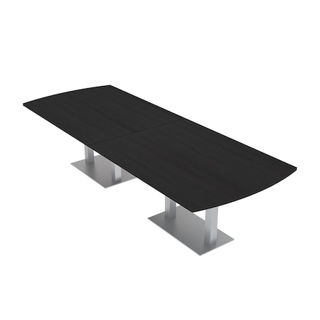 Skutchi Designs Arc Rectangle Meeting Room Table, 45 in W, 144 in L, Black HAR-AREC-48x144-DOU-U999ST19