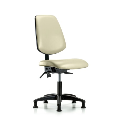 Blue Ridge Ergonomics Desk Chair No Arms, 18" to 23" Height, Vinyl, Adobe White BR-VDHCH-MB-RG-T1-A0-RG-8501