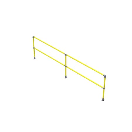 Safety Rail Accu-Fit Express Kit 12ft Straight, Yellow Powder Coated & Galvanized 400774
