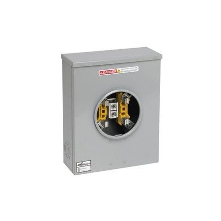 Eaton 200A 4-Terminal Single Phase Meter Socket, Stainless Steel U204 F SS