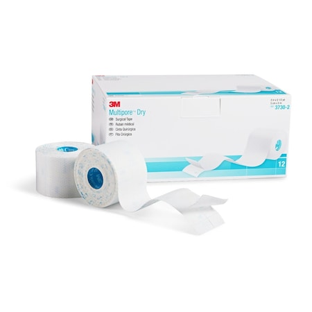 3M Multipore Dressing Retention Tape with Liner, 2 Inch x 5-1/2 Yard, White, 12PK 3730-2