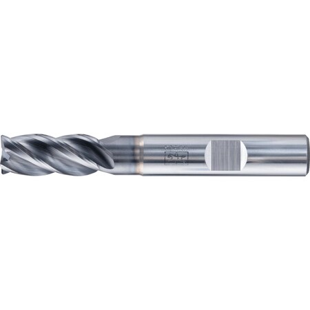 Pferd PFERD .09'' Radiused End Mill, 4 flutes, 1/2'' Dia, 1'' APMX, 3'' OAL, Weldon shank 23003057