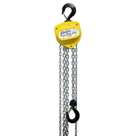 Oz Lifting Products Manual Chain Hoist, 40 ft Chain L, Yellow OZ020-40CHOP