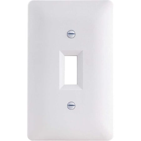 Titan3 Technology Titan3 1-Gang Decorator Open Toggle Plastic Wall Plate, White Textured TPPW-T