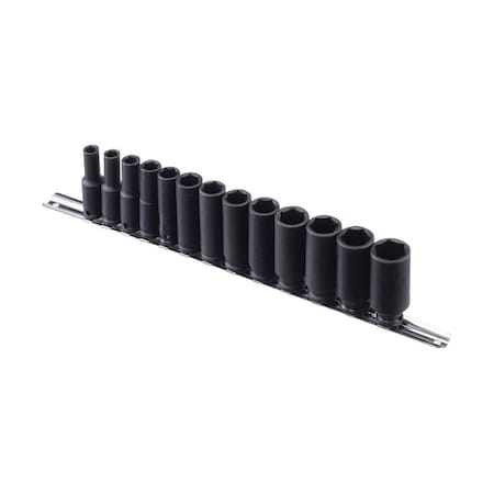 Genius Tools 13PC 3/8in Dr. SAE Deep Impact Socket Set CM-313SD