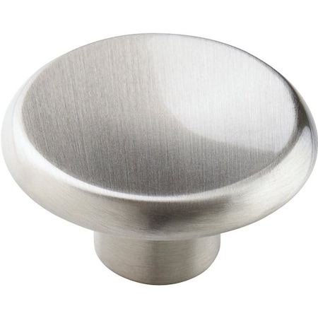 Amerock Cabinet Knob, 34 in Projection, Zinc, Satin Nickel 1887678